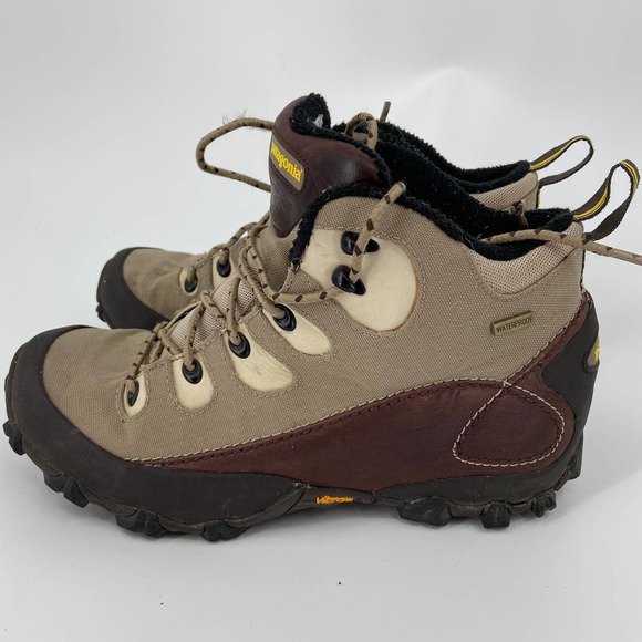 Patagonia Shoes - Patagonia Vagabond Waterproof Boots Trail Hiking Dark Brown Taupe, Women's 9